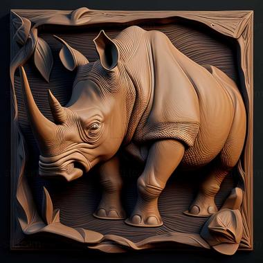 3D model rhinocerose (STL)